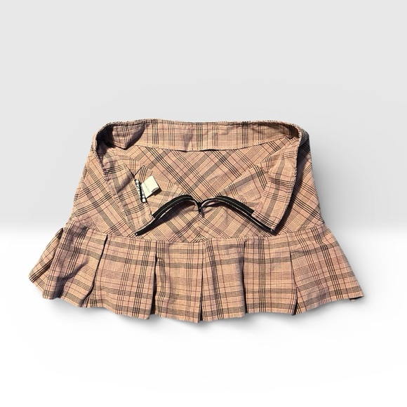 Tracy Evan’s Limited Y2K pink plaid pleated skater skirt size small - Picture 4 of 5